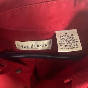 Van Heusen dress shirt red men medium